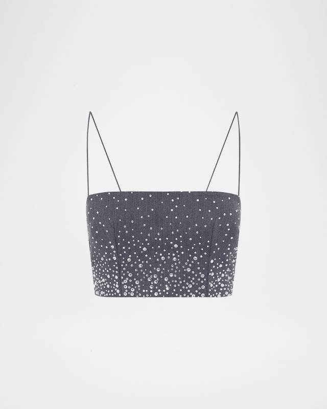 Degrade Crystal Suiting Crop Top